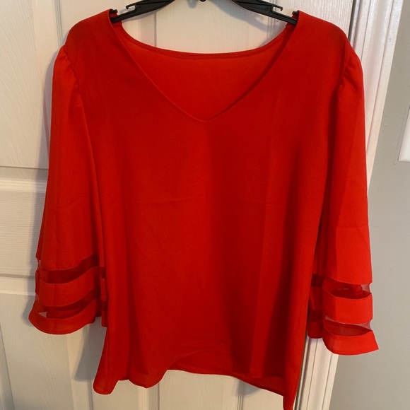 boutique red blouse! NWOT! - Picture 2 of 3